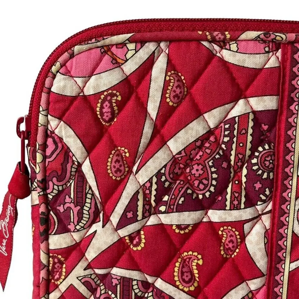 Vera Bradley Rosy Posies Tablet Sleeve eReader Cover Quilted Red Pink Case